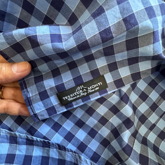 Hugo Boss Blue Checkered Casual regular Fit Button Down Shirt - Picture 4 of 10